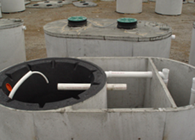 This is a Clearstream aerobic septic system tank.